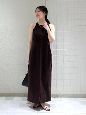 「A part by（アパートバイ）のステンレス_スネークネックレス≪追加9≫（ネックレス）」を使った、keinaさん（レディース・160cm）の夏コーディネート