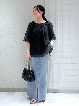 「A part by（アパートバイ）のバルーンドットブラウス（シャツ/ブラウス）」を使った、keinaさん（レディース・160cm）の秋コーディネート