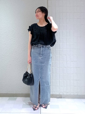 「アイテム（ヘアアクセサリー）」を使った、keinaさん（レディース・160cm）の夏コーディネート