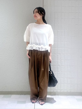 「A part by（アパートバイ）のステンレス_スネークネックレス≪追加9≫（ネックレス）」を使った、keinaさん（レディース・160cm）の夏コーディネート