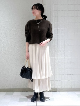 「楽ちんコーデ」｜keinaさん（レディース・160cm）の冬コーディネート