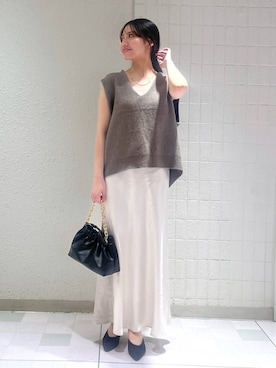 「アイテム（バレッタ/ヘアクリップ）」を使った、keinaさん（レディース・160cm）の秋コーディネート