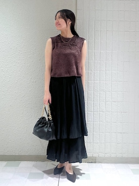 「アイテム（バレッタ/ヘアクリップ）」を使った、keinaさん（レディース・160cm）の夏コーディネート