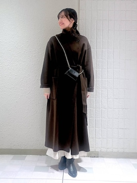 「アイテム（シュシュ）」を使った、keinaさん（レディース・160cm）の秋コーディネート