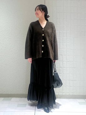 「アイテム（ヘアアクセサリー、ブラウン系）」を使った、keinaさん（レディース・160cm）の秋コーディネート