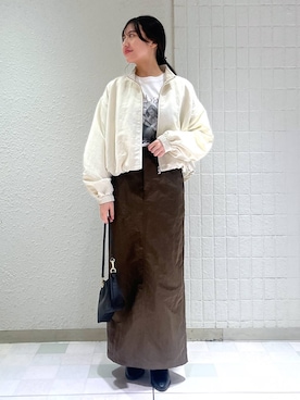 「アイテム（バレッタ/ヘアクリップ）」を使った、keinaさん（レディース・160cm）の秋コーディネート