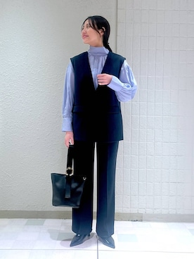 「アイテム（パンツドレス）」を使った、keinaさん（レディース・160cm）の冬コーディネート