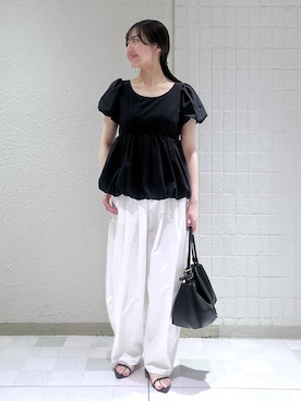 「A part by（アパートバイ）のステンレス_スネークネックレス≪追加9≫（ネックレス）」を使った、keinaさん（レディース・160cm）の夏コーディネート