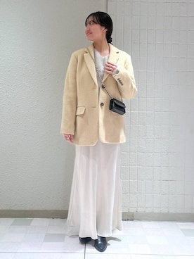 「アイテム（シュシュ）」を使った、keinaさん（レディース・160cm）の冬コーディネート