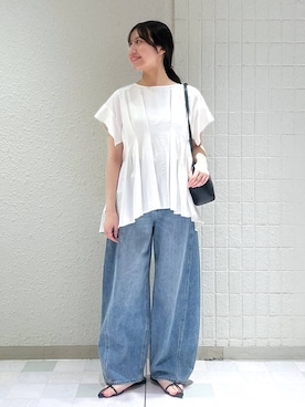 「アイテム（バレッタ/ヘアクリップ）」を使った、keinaさん（レディース・160cm）の夏コーディネート
