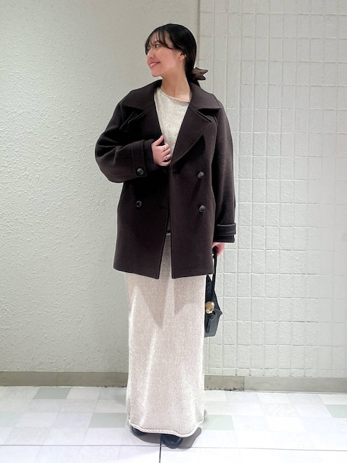 UNTITLED 2024AW 2WAYウールショートコート スーパー100'S スーパー100