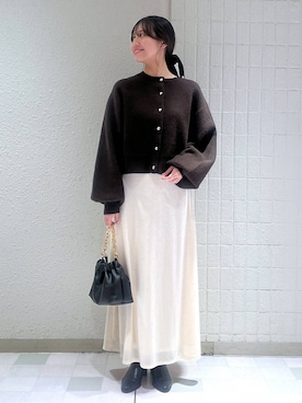 「A part by（アパートバイ）のアイテム（ショルダーバッグ）」を使った、keinaさん（レディース・160cm）の冬コーディネート