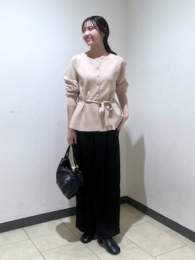 「A part by（アパートバイ）のオブリークトゥショートブーツ（ブーツ、ブラック系）」を使った、keinaさん（レディース・160cm）の秋コーディネート