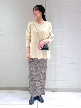 「アイテム（ピーコート）」を使った、keinaさん（レディース・160cm）の秋コーディネート