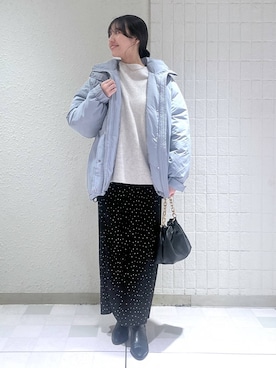 「A part by（アパートバイ）のアイテム（ブルゾン）」を使った、keinaさん（レディース・160cm）の冬コーディネート