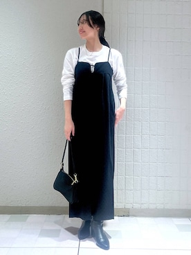 「アイテム（バレッタ/ヘアクリップ、ゴールド系）」を使った、keinaさん（レディース・160cm）の秋コーディネート