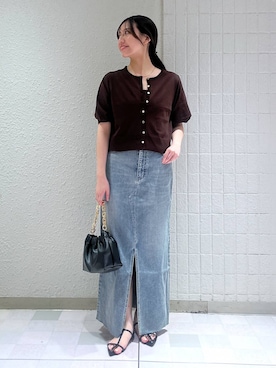 「アイテム（バレッタ/ヘアクリップ）」を使った、keinaさん（レディース・160cm）の夏コーディネート