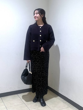 「A part by（アパートバイ）のApb_バンスクリップ（バレッタ/ヘアクリップ、ブラウン系）」を使った、keinaさん（レディース・160cm）の秋コーディネート