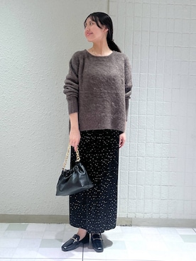 「アイテム（バレッタ/ヘアクリップ）」を使った、keinaさん（レディース・160cm）の冬コーディネート