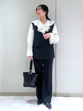 「アイテム（パンツドレス）」を使った、keinaさん（レディース・160cm）の冬コーディネート