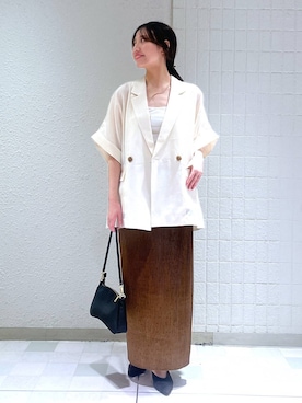 「アイテム（バレッタ/ヘアクリップ）」を使った、keinaさん（レディース・160cm）の夏コーディネート