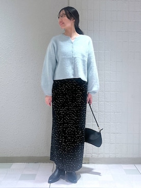 「アイテム（バレッタ/ヘアクリップ、ゴールド系）」を使った、keinaさん（レディース・160cm）の秋コーディネート