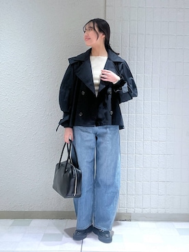 「バッグ」｜「アイテム（トレンチコート）」を使った、keinaさん（レディース・160cm）の冬コーディネート
