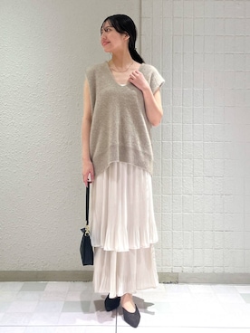 「アイテム（バレッタ/ヘアクリップ）」を使った、keinaさん（レディース・160cm）の秋コーディネート