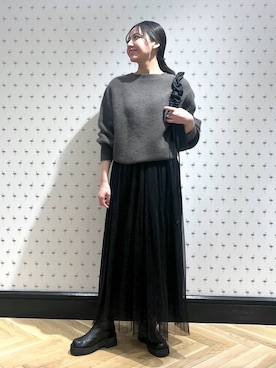 「A part by（アパートバイ）のアイテム（スカート）」を使った、keinaさん（レディース・160cm）の冬コーディネート