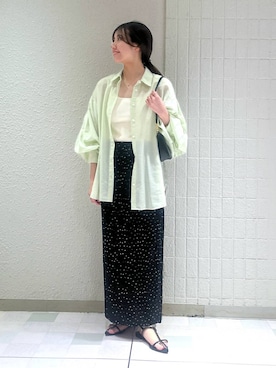 「アイテム（バレッタ/ヘアクリップ）」を使った、keinaさん（レディース・160cm）の春コーディネート