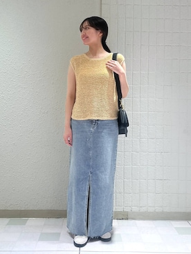 「アイテム（デニムスカート）」を使った、keinaさん（レディース・160cm）の夏コーディネート