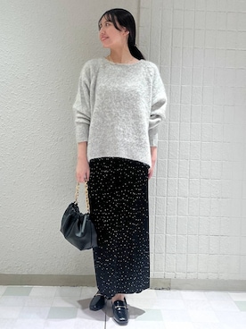 「A part by（アパートバイ）のシャギーニットプルオーバー（ニット/セーター）」を使った、keinaさん（レディース・160cm）の秋コーディネート