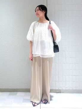「アイテム（バレッタ/ヘアクリップ）」を使った、keinaさん（レディース・160cm）の夏コーディネート
