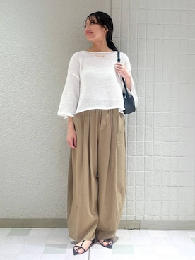 「アイテム（バレッタ/ヘアクリップ）」を使った、keinaさん（レディース・160cm）の夏コーディネート