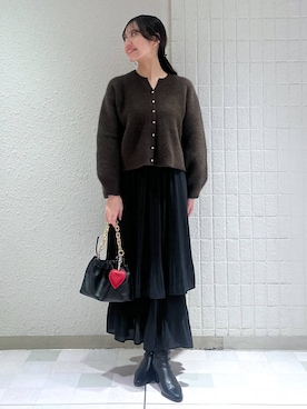 「アイテム（キーホルダー）」を使った、keinaさん（レディース・160cm）の秋コーディネート