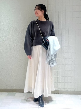 「A part by（アパートバイ）のアイテム（ストール/ショール）」を使った、keinaさん（レディース・160cm）の秋コーディネート