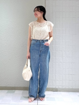 「アイテム（ヘアアクセサリー）」を使った、keinaさん（レディース・160cm）の夏コーディネート