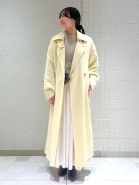 「体型カバー」｜「アイテム（アクセサリー）」を使った、keinaさん（レディース・160cm）の冬コーディネート