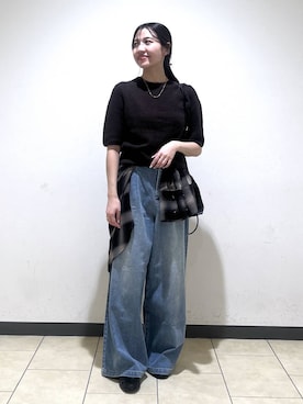 「アイテム（バレッタ/ヘアクリップ、ゴールド系）」を使った、keinaさん（レディース・160cm）の夏コーディネート