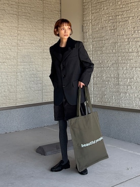 「CAMINANDO（カミナンド）のアイテム」を使った、RIHOさん（レディース・150cm）の秋コーディネート