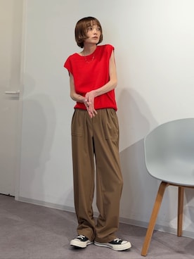 「スニーカー女子」｜RIHOさん（レディース・150cm）の春コーディネート