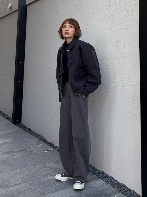 「MARMARMAR（マーマーマー）のMARMARMAR シアーワークジャケット（ダウンジャケット/コート）」を使った、RIHOさん（レディース・150cm）の春コーディネート