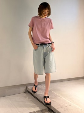 「Studio Doe（スタジオドー）のアイテム」を使った、RIHOさん（レディース・150cm）の夏コーディネート