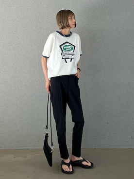 「PLST（プラステ）のアイテム」を使った、RIHOさん（レディース・150cm）の夏コーディネート
