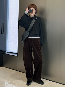 「アイテム（ローファー）」を使った、RIHOさん（レディース・150cm・30代）の冬コーディネート