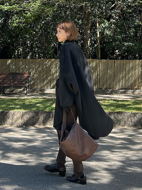 ◇ソフトウールリバーサークルコート（ノーカラーコート）｜LE