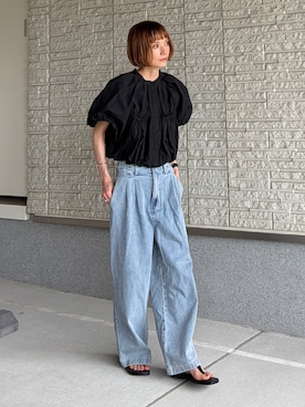 「Studio Doe（スタジオドー）のアイテム」を使った、RIHOさん（レディース・150cm）の夏コーディネート