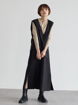 「チェルシーブーツ」｜RIHOさん（レディース・150cm）の秋コーディネート