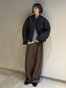 「Studio Doe（スタジオドー）のアイテム」を使った、RIHOさん（レディース・150cm）の冬コーディネート