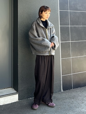 「アイテム（ブルゾン）」を使った、RIHOさん（レディース・150cm・30代）の秋コーディネート